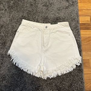 Women’s Size 8 high Waisted White Shorts